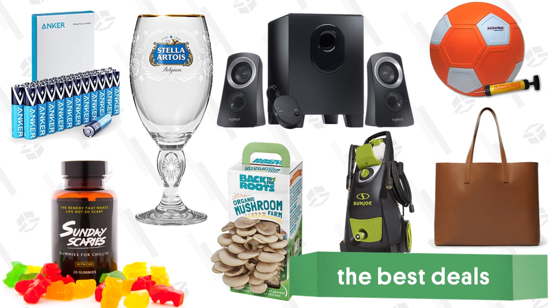 Illustration for article titled Sunday's Best Deals: Everlane's Famous Tote, Stella Charity Glasses, CBD, Mushrooms, and More
