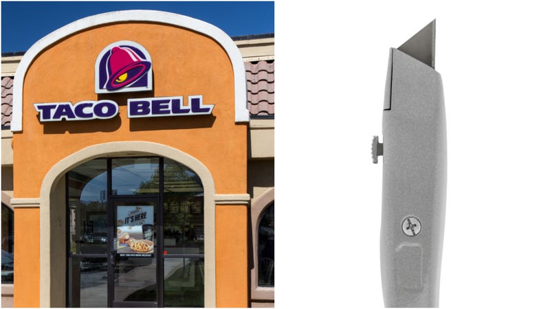 Illustration for article titled Taco Bell Fiesta Salad comes with side of box cutter