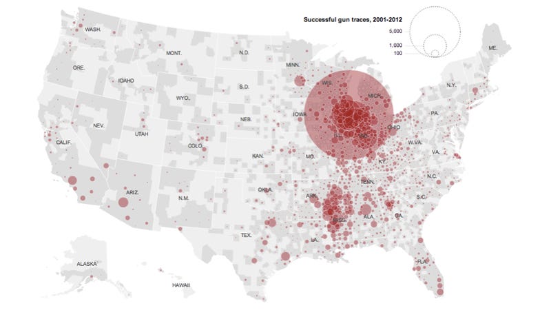 Illustration for article titled This is where Chicago gets its guns