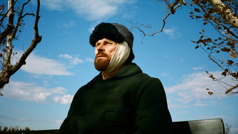 Illustration for article titled Willem Dafoe plays Van Gogh, a man 25 years his junior, in the reductive biopic At Eternity’s Gate