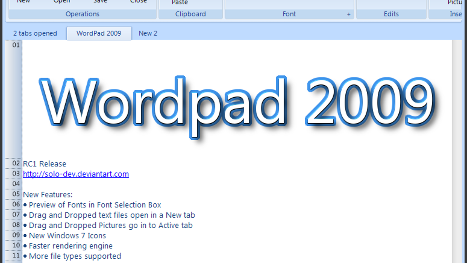 how to use word pad windows 8