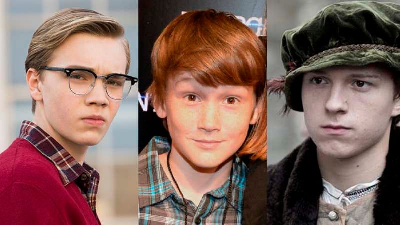 From left to right: Charlie Plummer in Granite Flats; Matthew Lintz, courtesy of Getty Images; Tom Holland in Wolf Hall