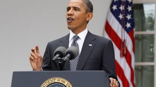 President Obama commenting on the death of Muammar Qaddafi