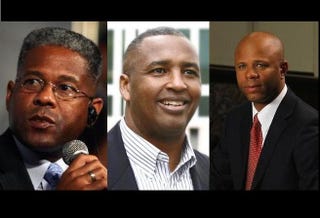 Allen West, Michel Faulkner and Ryan Frazier.(Getty Images, Faulkner for Congress, Frazier for Colorado)