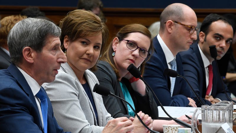 ederal Trade Commission Chairman Joseph Simons, left, testifies during a House Energy and Commerce subcommittee hearing on Capitol Hill in Washington, Wednesday, May 8, 2019, regarding consumer protection on data privacy. Simons is joined at the witness table by, from left, FTC Commissioners Christine Wilson, Rebecca Kelly Slaughter, Noah Joshua Phillips and Rohit Chopra.