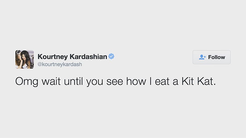 Illustration for article titled I Tried Eating a Kit Kat Like Kourtney Kardashian, and You'll Never Believe What Happened Next