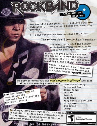 Illustration for article titled Rock Band Getting A Texas Flood Next Week