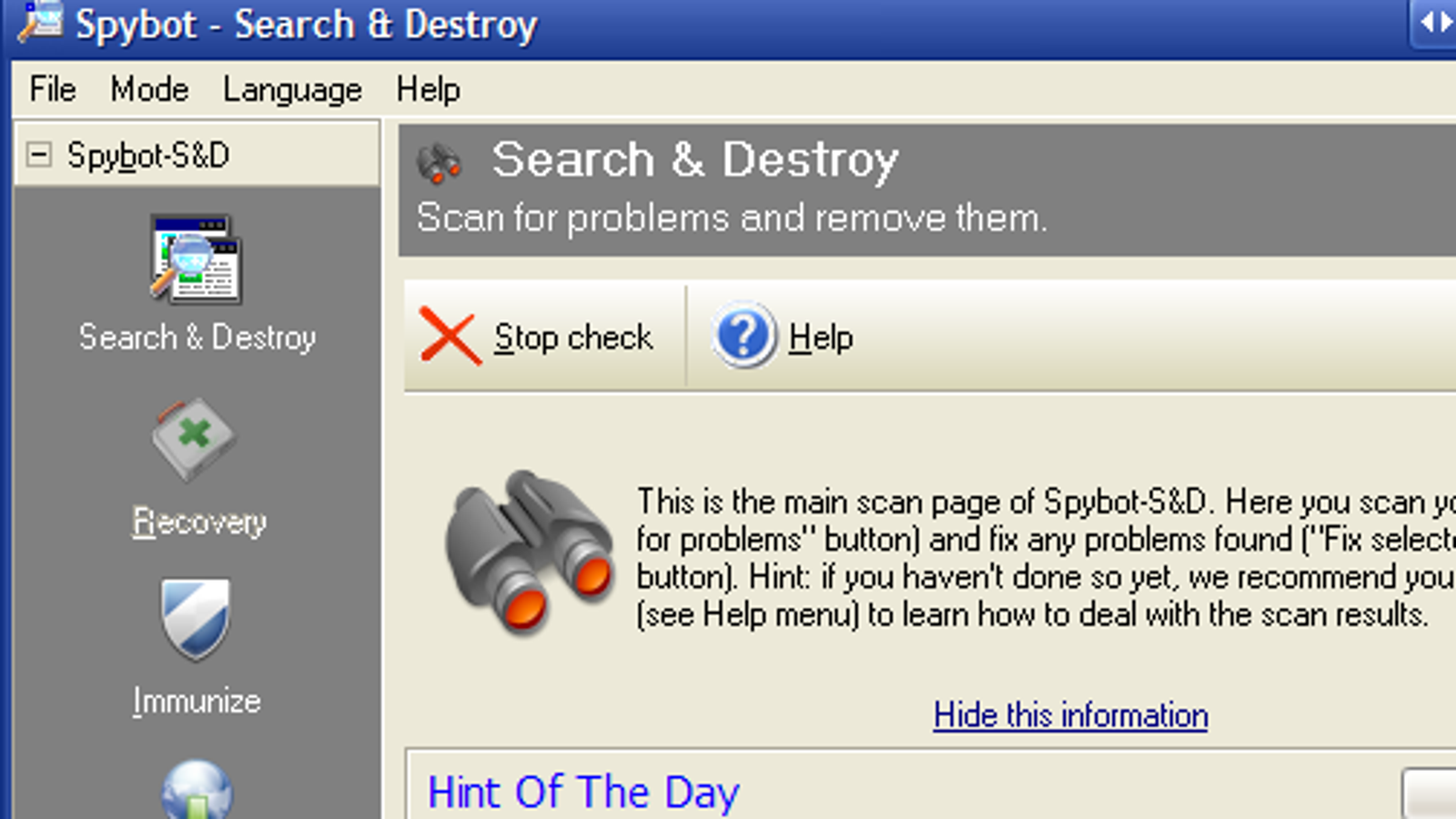 spybot search destroy malware