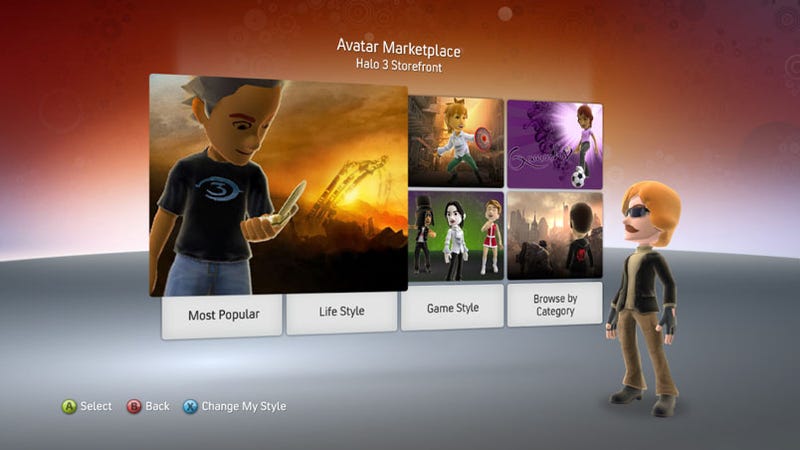 Xbox 360 Avatars Getting New Outfits Props Marketplace 0136