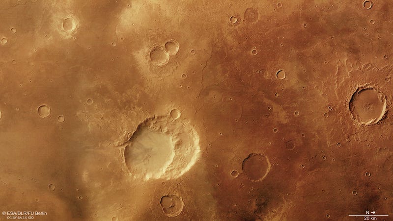 Illustration for article titled The Possible Remains of a Volcanic Collapse on Mars