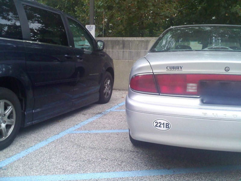 Illustration for article titled "Those blue lines mean no parking, bro"