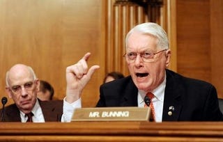 Illustration for article titled Sen. Jim Bunning, R-Pluto, Thinks Stephen Strasburg Is A Wuss