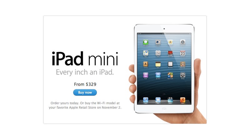 Illustration for article titled You Can Pre-Order the iPad Mini Right Now
