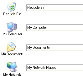Desktop Renamer Renames Default Windows Icons