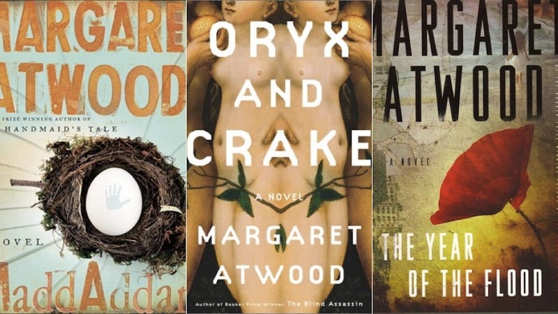Illustration for article titled Margaret Atwood's apocalypse trilogy dares to imagine GMO Utopia