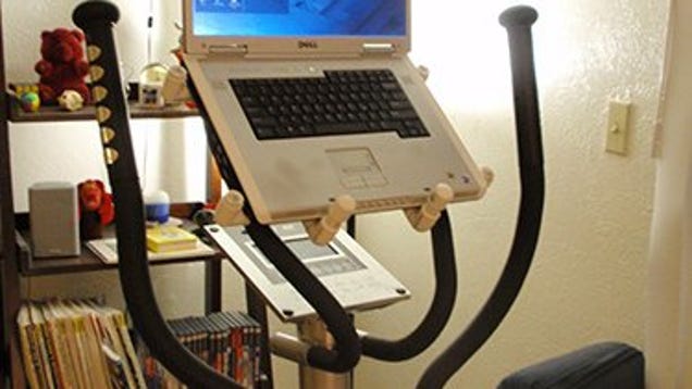 DIY PVC Laptop Stand for Exercise Equipment