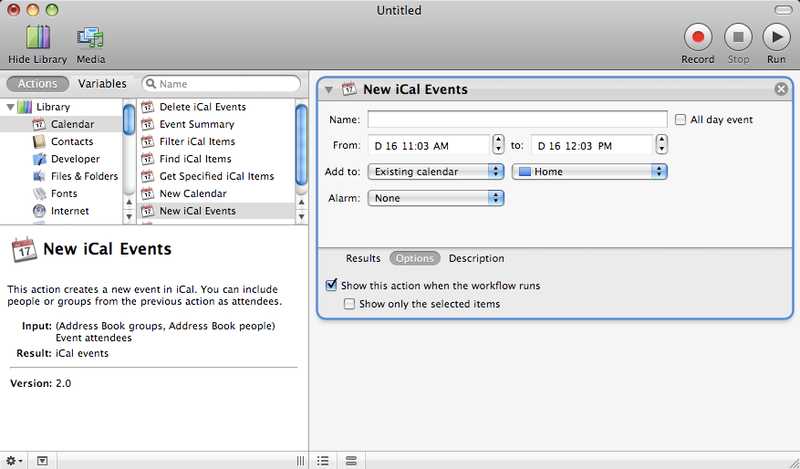 dates to ical 2 for mac