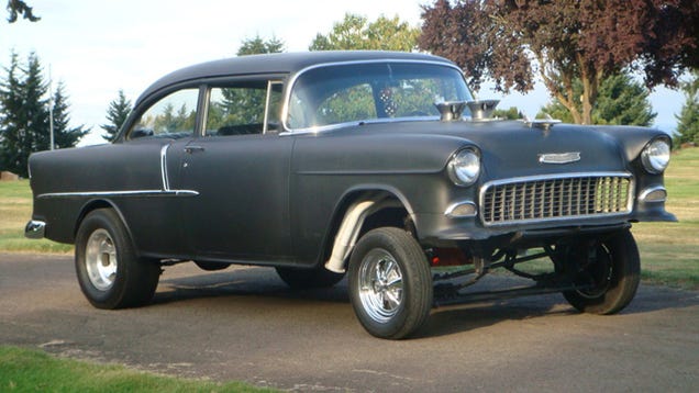 1955 Chevrolet Bel Air is one awesome gasser