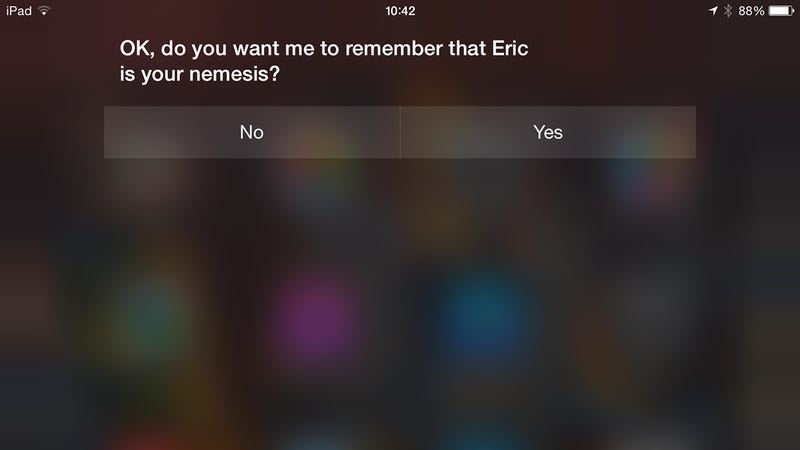 Illustration for article titled Make Siri Better By Telling Her All About Your Relationships