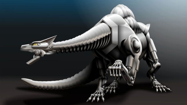 cartoon robot dinosaur