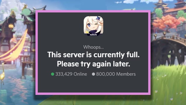 Genshin Impact's Official Discord Hit Its Max User Capacity Forcing Devs To Create A Second Server
