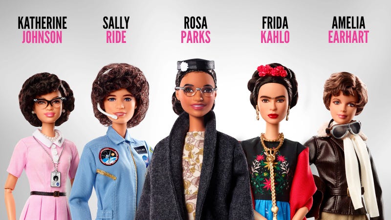 Image result for rosa parks sally ride dolls