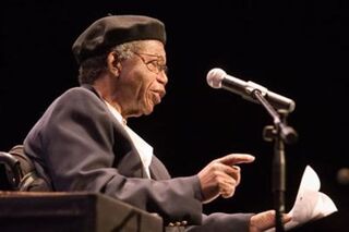 The Novelist Chinua Achebe, at a reading in 2006.