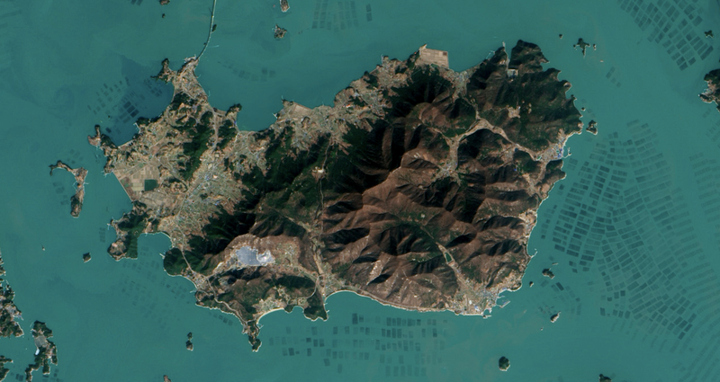 South Korean Seaweed Farms, From Space