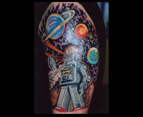 20 Robot Tattoos That You're Not Man Enough to Get