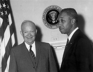 E. Frederic Morrow with President Eisenhower.