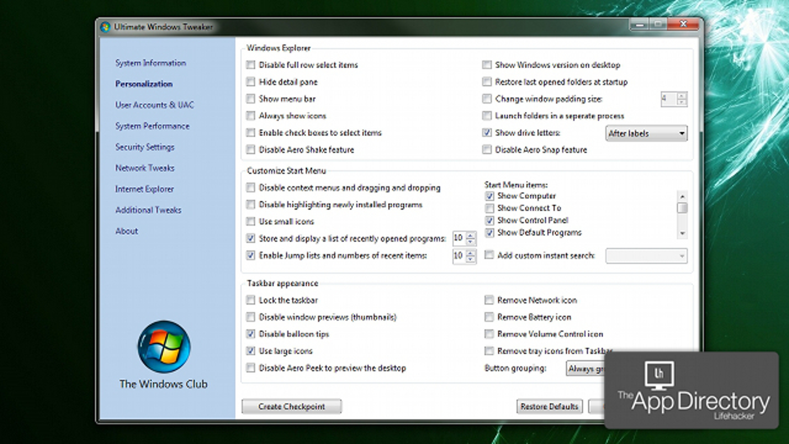 download the new version for ipod Ultimate Windows Tweaker 5.1