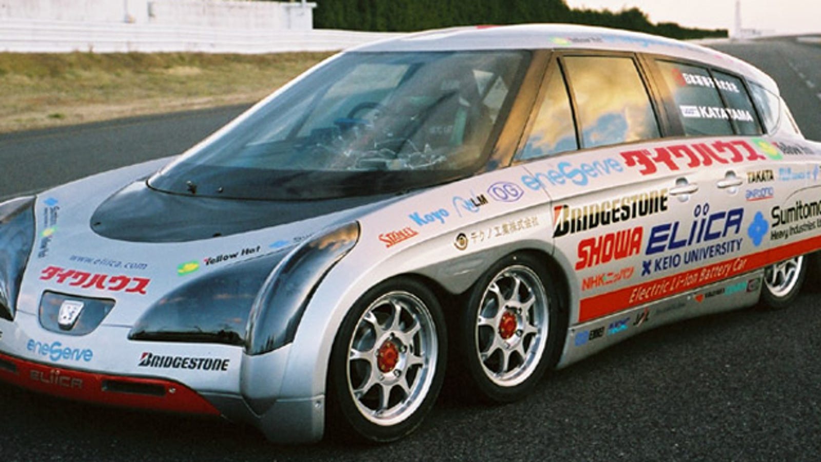 Eliica Eight Wheeled Electric Car Heading To Production Because The Eliica Eight Wheeled Electric Car Heading To Production Because The Tesla Isn T Fast Enough