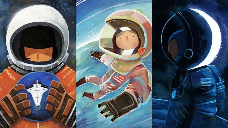 Illustration for article titled These Charming Paintings Celebrate Female Firsts In Space