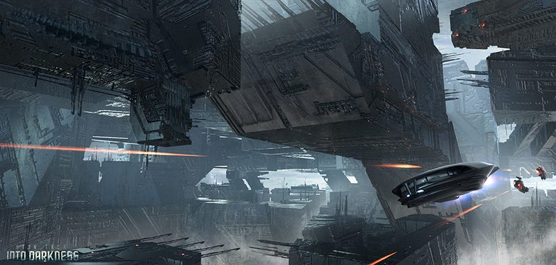 Stunning Star Trek Into Darkness concept art shows starships at war