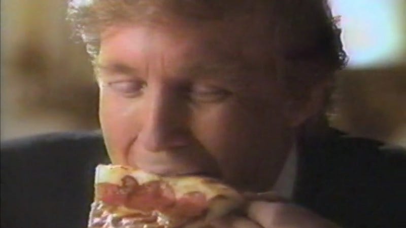 Illustration for article titled Watch Young Donald Trump Eat Pizza And Joke About Divorce