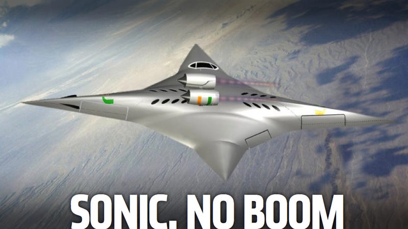 Illustration for article titled This Ninja Star-Shaped Jet Flies Sideways At Supersonic Speeds