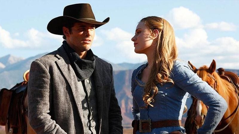 James Marsden and Evan Rachel Wood in Westworld (Photo: HBO)