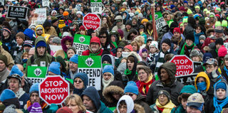 Pro-life protest in Washington, D.C., in January 2013 (Brendan Hoffman/Getty Images)
