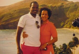 Lori Jones Gibbs with her husband, Kenneth Demire Gibbs Sr.