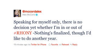 Illustration for article titled Alex McCord Insists She Hasn't Been Fired From Real Housewives