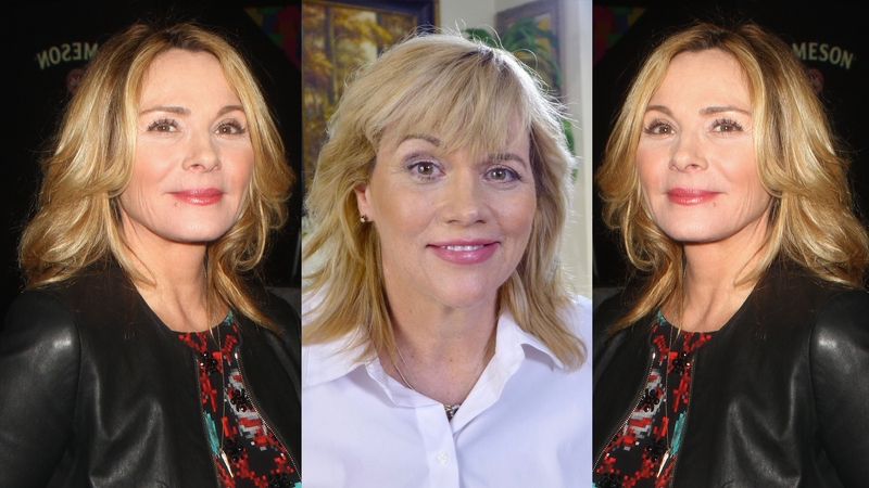 From left to right: Kim Cattrall, with her left and right side reversed; Samantha Markle; regular Kim Cattrall
