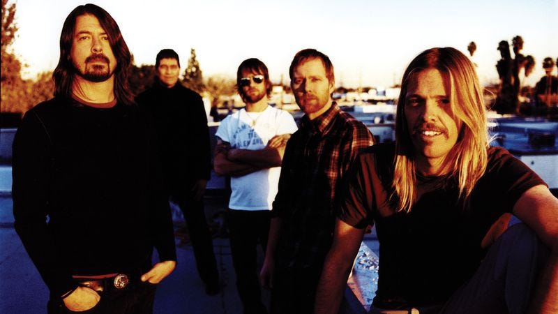 Hawkins, far right, with the rest of the Foo Fighters. (Photo: Steve Gullick)