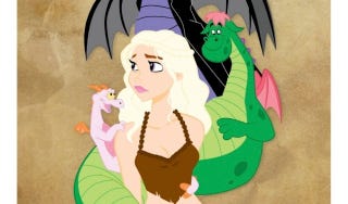 Illustration for article titled The Adorable Disney Version Of Game of Thrones' Dragon Queen