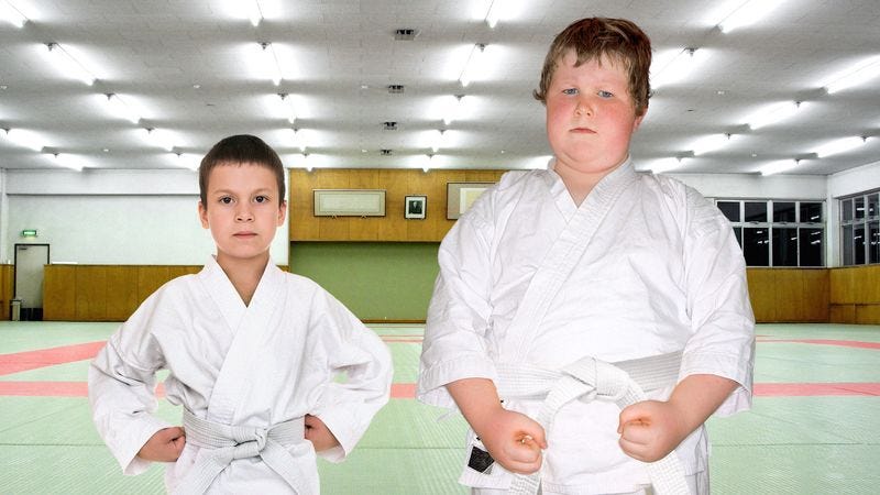 Illustration for article titled Tae Kwon Do Instructor Gets Little Thrill Out Of Pairing Off Completely Mismatched 8-Year-Olds
