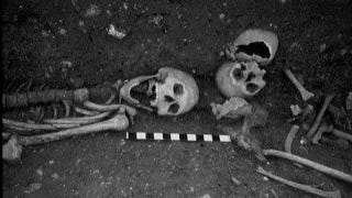 Illustration for article titled 1500-year-old English skeleton was "ritually staked" with iron nails