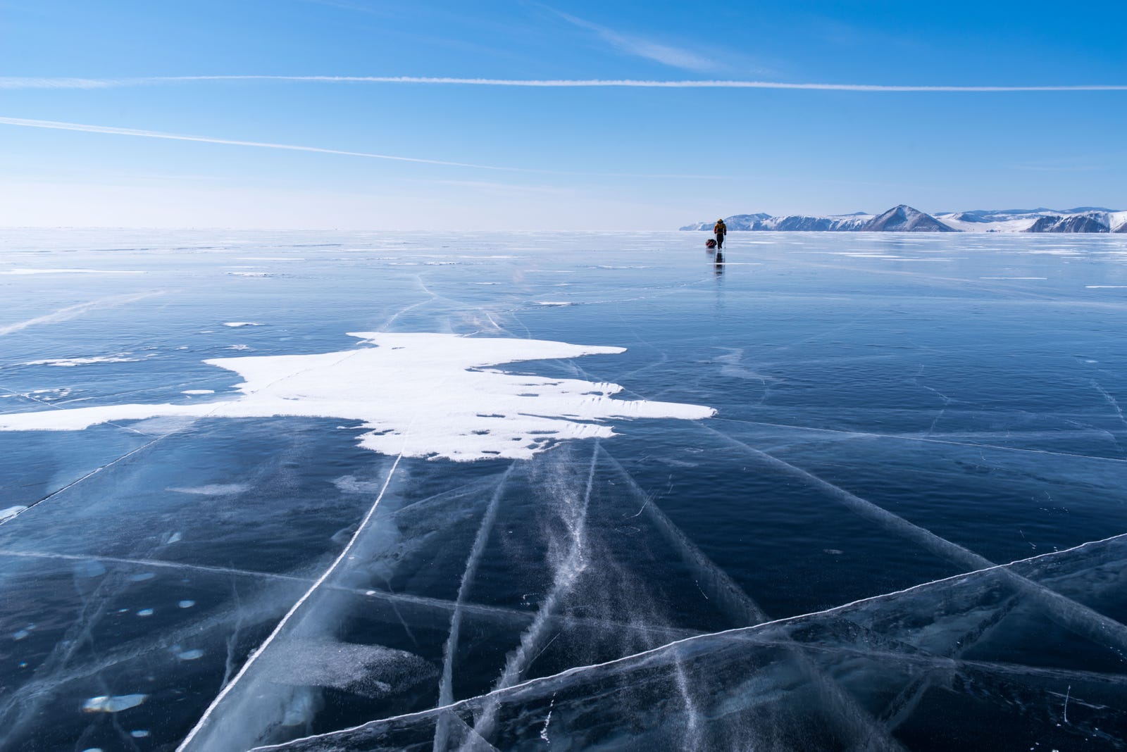 lake baikal frozen winter