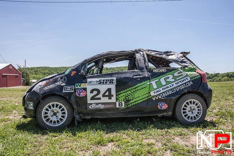 Illustration for article titled Rally Yaris took a tumble