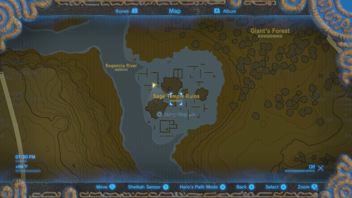 Breath Of The Wild Lost Woods Map Maping Resources