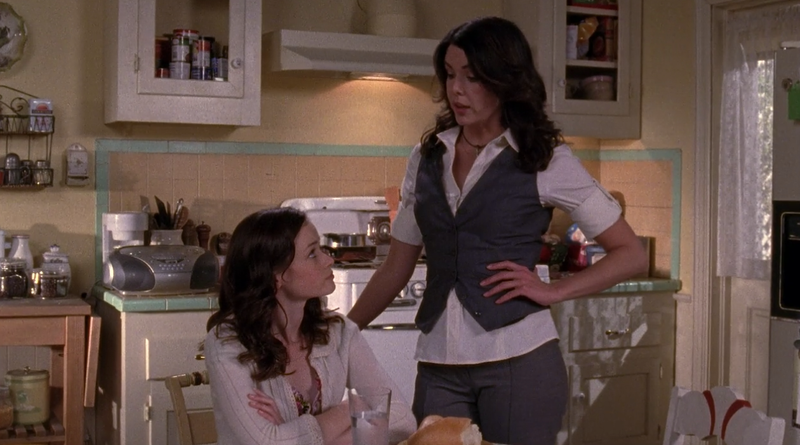 Above screenshot: Gilmore Girls. Below photo: Warner Bros./Delivered by Online USA/Getty Images