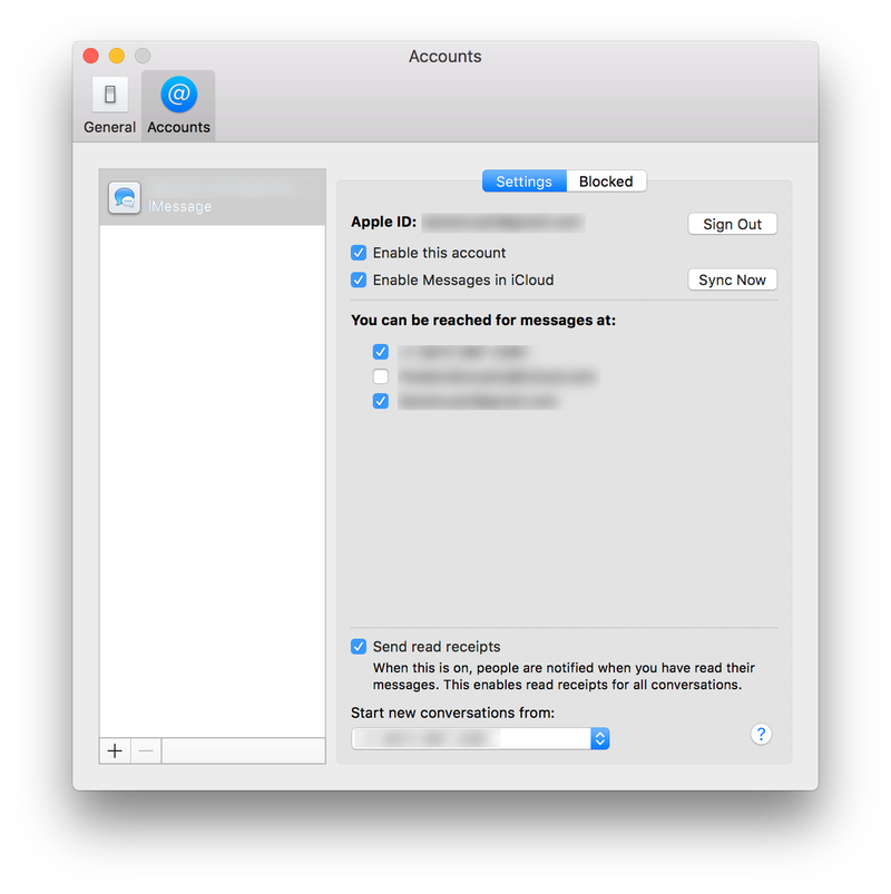 how to set up texts on mac